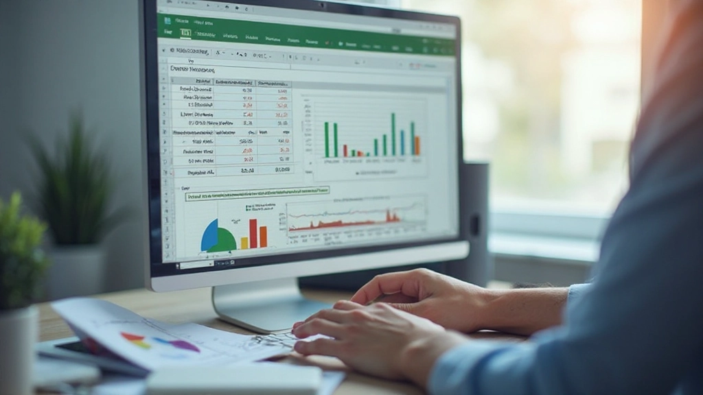 Excel spreadsheet met complexe formules en data-analyse op computermonitor
